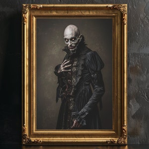 Nosferatu Poster Wall Decor, Gothic Home Decor, Victorian Print, Vintage Photography, Terror Lovers, Creepy Poster, Dracula Vampire Art.