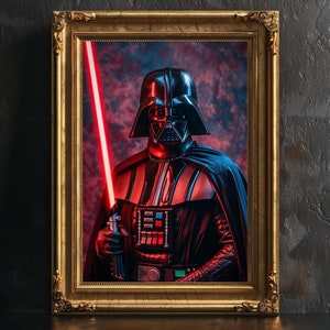 Darth Vader Lightsaber Poster, Anakin Skywalker Movie Poster, Star Wars Lovers Print, Vintage Photography, Studio Film decoration.