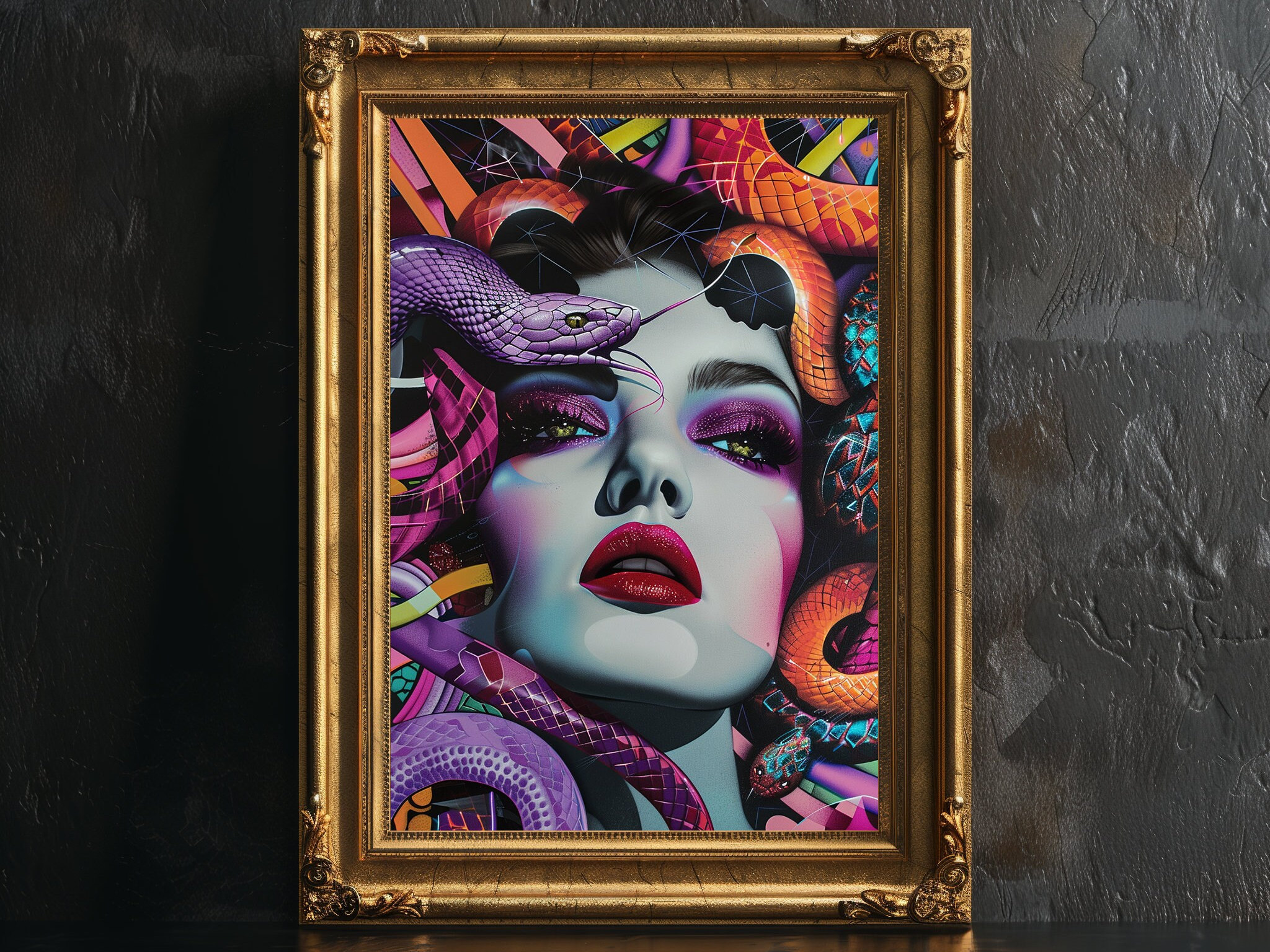 Pop art, カラフルな絵、Medusamiのart Vector images vibrant colors Medusa portrait picasso pop art