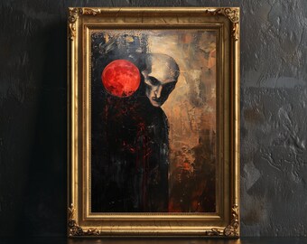 Abstract Nosferatu Art Print: Gothic Vampire Home Decor