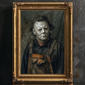 Michael Myers Poster, Halloween Filmplakat, Gothic Lovers, Horror Druck, Vintage Fotografie, Horror Portrait, Gruseliger Poster Druck.
