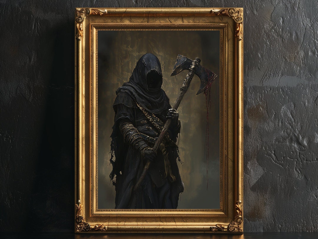 Gothic Execution Medieval Executioner Portrait Poster: Dark Gothic Wall Decor - Etsy