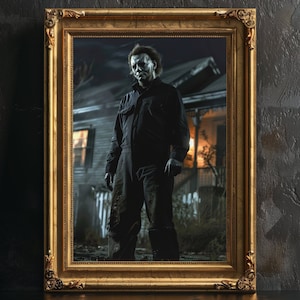 Michael Myers Poster, Halloween Filmplakat, Slashers Lovers, Horror Druck, Vintage Fotografie, Horror Portrait, Gruseliger Poster Druck.