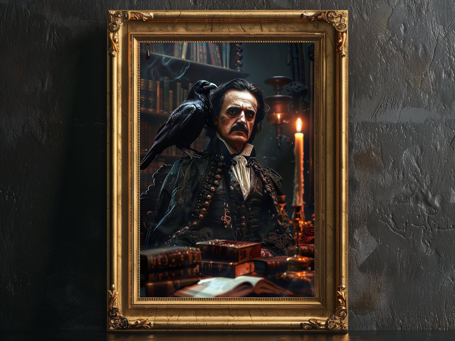 Edgar Allan Poe Poster, Gothic Wall Decor, Raven Poster Print, Tattoo ...