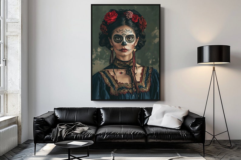 Frida Kahlo Catrina Poster: Gothic Victorian Halloween Decor - Etsy