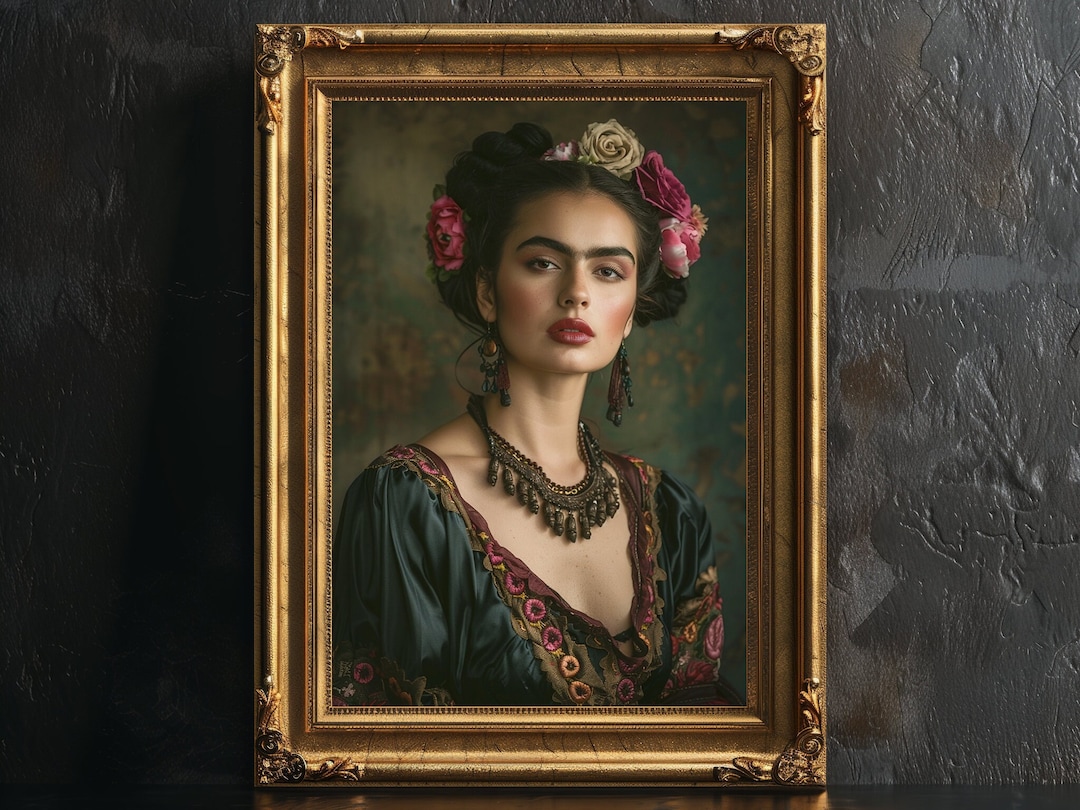 Frida Kahlo Portrait Poster: Gothic Victorian Mexican Art - Etsy