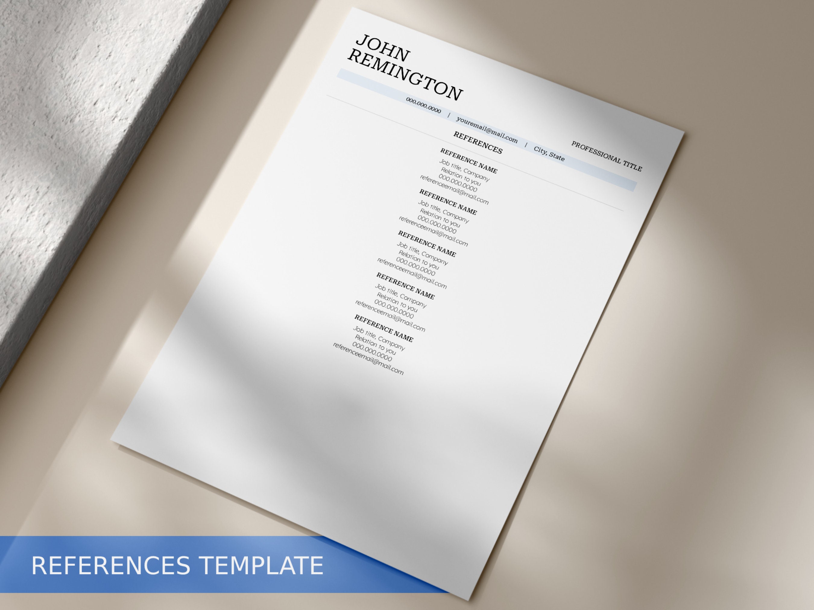 Professional Resume Template for Google Docs With Cover Letter and ...