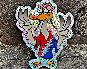 Sticker: Loose Goosey Glitter Sticker (Grateful Dead x Goose mashup) Sticker
