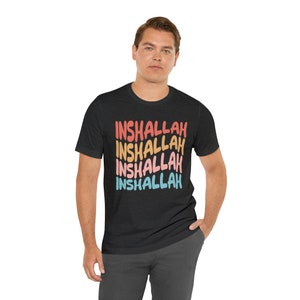 Muslim Shirt Muslim tshirt Islam Shirt Islamic tshirt Muslim t-shirt inshallah tshirt Muslims t-shirt Arabic tee shirt Gift image 2