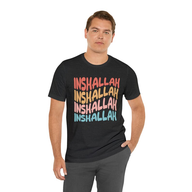 Muslim Shirt Muslim tshirt Islam Shirt Islamic tshirt Muslim t-shirt inshallah tshirt Muslims t-shirt Arabic tee shirt Gift image 2