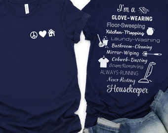 Chemise de femme de ménage, chemise d’entretien ménager, chemise d’équipe d’entretien ménager, chemise de nettoyage à domicile, chemise d’affaires, t-shirt de service de nettoyage