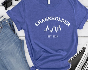 Stock Trader shirt, Stock Market Trading Tshirt, Shareholder Shirt, Bullish Stock Trading Nasdaq Forex Options Investor T-shirt, Size S-2XL