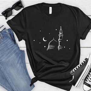 Muslim shirt Islamic wear tshirt masjid mosque clothes apparel gift shirt Islam Muslims Eid Prayer tshirt for him or her,  Size S-XL