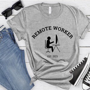 WFH リモートワーカー 在宅勤務 オフィスワーカー 在宅勤務従業員 シャツ ギフト Athletic Heather