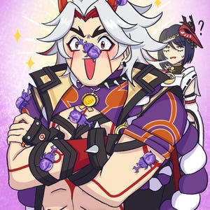 Genshin Arataki Itto &quot;¡ERROR!&quot; Imprimir