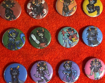 Zestaw przypinek trolla Homestuck