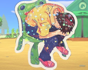 碇シンジのカエル椅子ステッカー