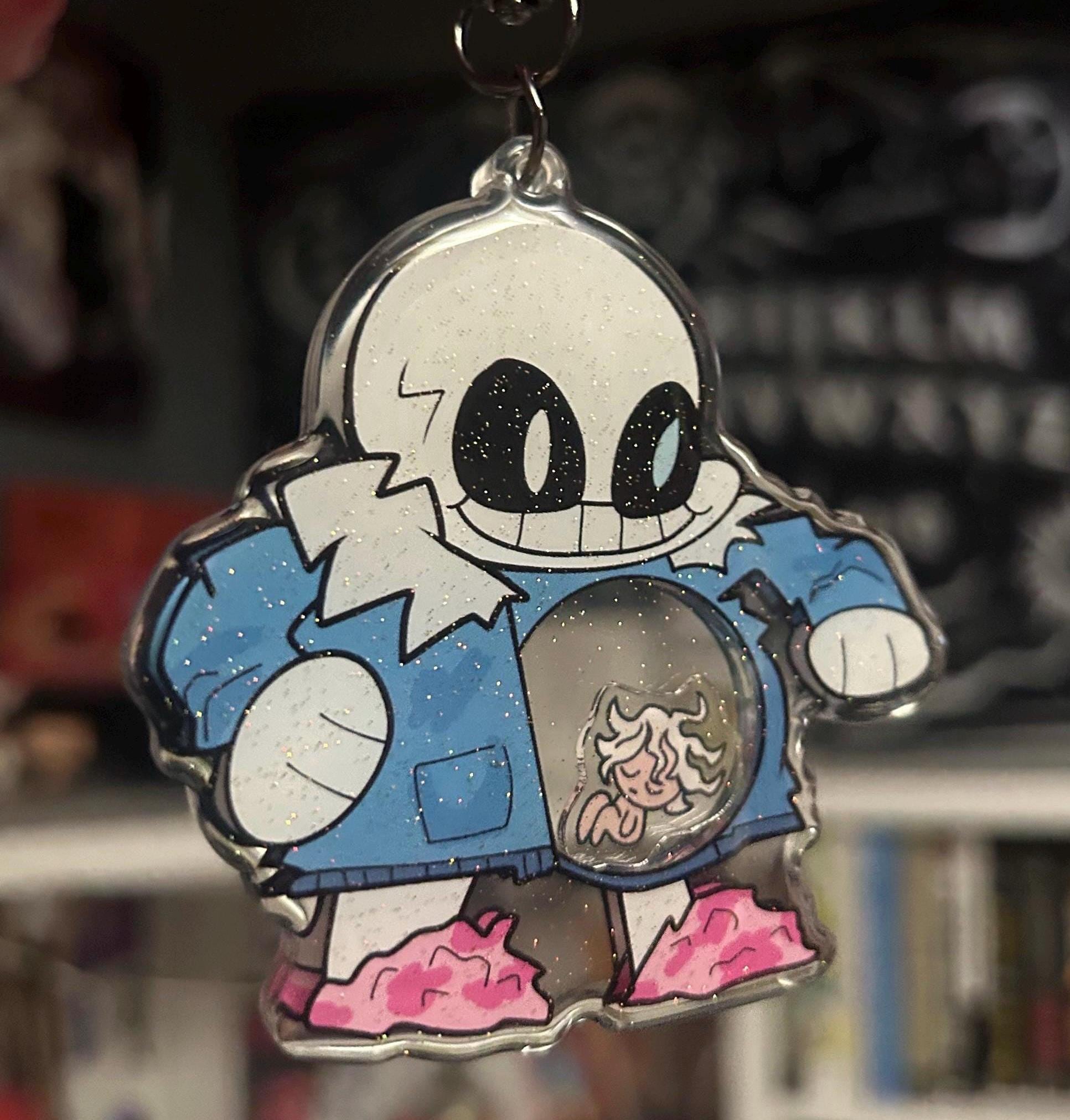 Pregnant Sans Undertale Shaker Keychain - Etsy
