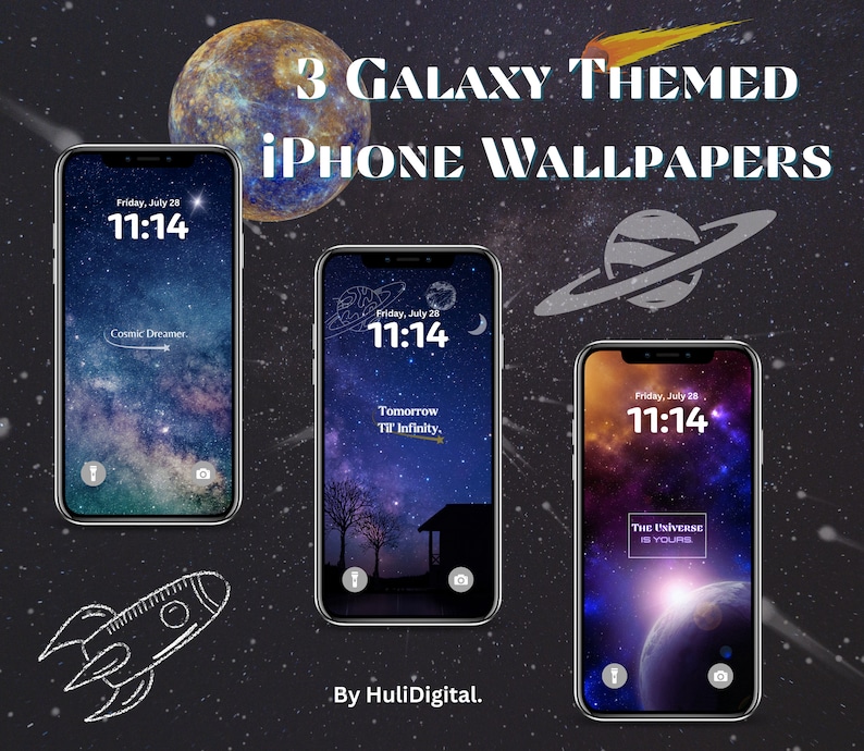 3 Minimalist Galaxy Wallpapers for Iphone. Space, Galaxy, Aesthetic