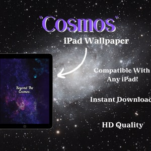 Cosmos iPad Wallpaper | Purple Astral Galaxy | Aesthetic, Galactic Wallpaper For iPad Mobile Devices. (Digital Download)