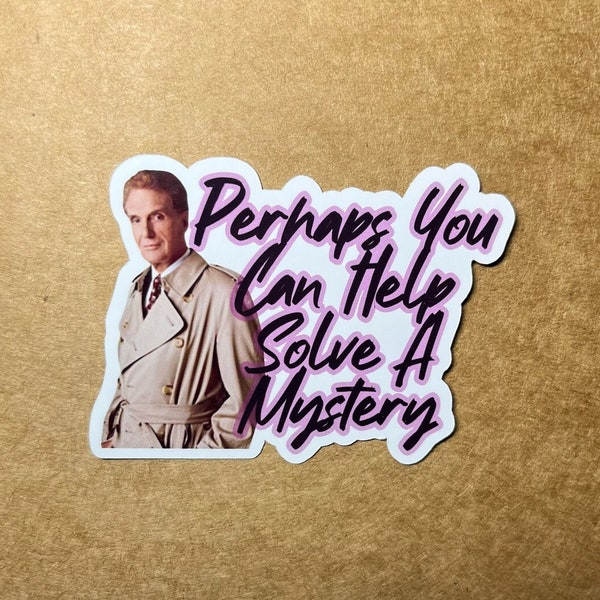 Unsolved Mysteries - Robert Stack - Mystery Sticker - 1 Sticker