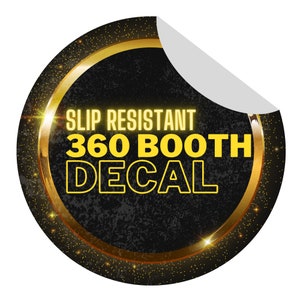 360 Photo Booth Vinyl Logo - Personalized Decal Wrap for your 360 spinner | Water-Resistant | Slip-Resistant | Durable | Thick