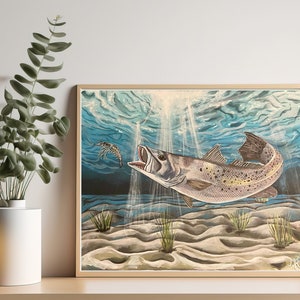 Sea Trout Fish Painting