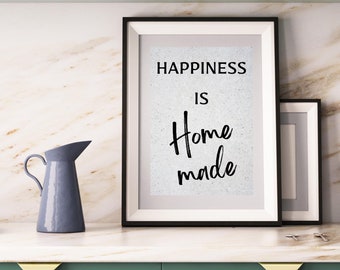 Kitchen Wall Art Digital Print: Happiness is Homemade