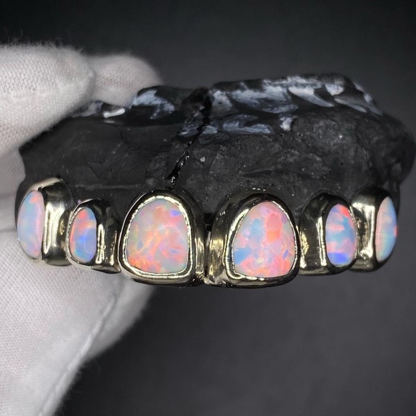 Silver Opal Grillz