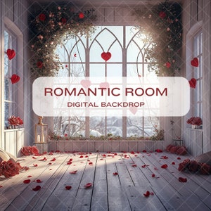 Valentines Day Digital Backdrop, Romantic Photography Backdrop, Valentine Photography Background, Studio Digital Backdrop, Hearts backdrop