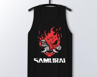 Camiseta sin mangas ciberpunk / samurái