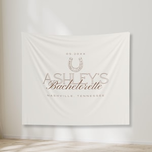 Personalized Cowgirl Bachelorette Party Banner: Last Rodeo Tapestry