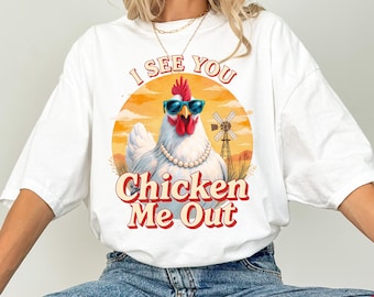 Funny Chicken PNG, Farm Animal Sublimation Design (Digital Download)