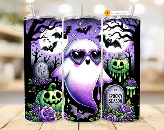 Cute Spooky Png, Tumbler Wrap Fall 2025, Halloween Cute Spooky 20 oz Sublimation Tumbler Wrap, Digital download