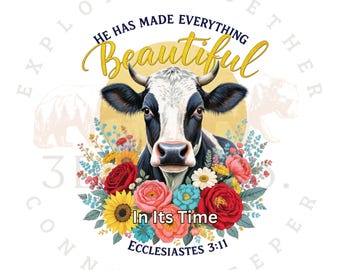 Trendy Christian PNG, Cow PNG Sublimation Design (Digital Download)