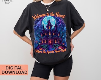 Halloween Haunted House PNG: Spooky Season Sublimation Design (Digital Download)