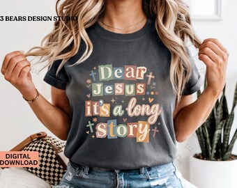 Funny Christian PNG:  Mixed Media Collage Sublimation Design (Digital Download)