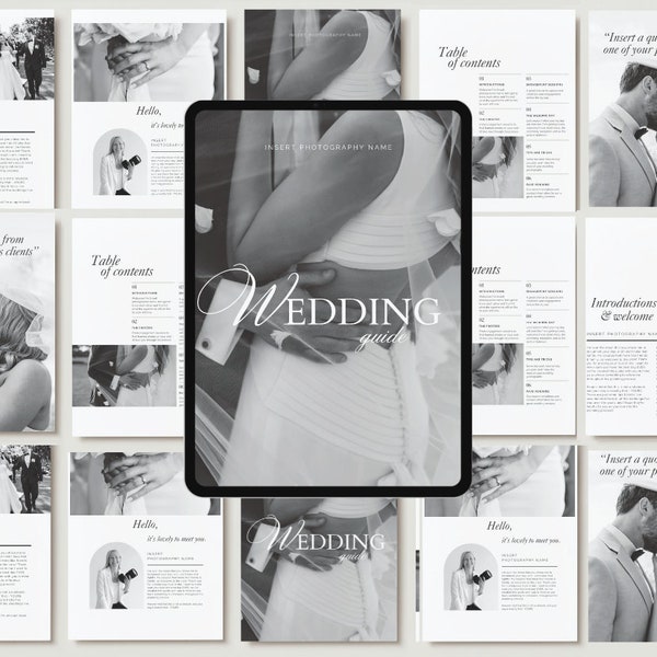 Canva Wedding Guide Template | Photographer Guide Template | Services Guide Canva Template | Wedding Photographer Service Guide