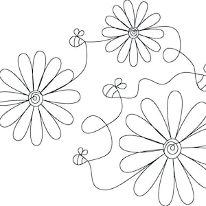 Bees in Spring Edge to Edge Quilting Pattern Digital Download