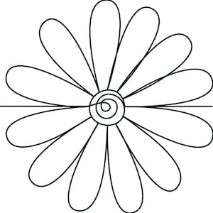 Oopsy Daisies Floral Edge to Edge Design for Computerized Longarm Quilting