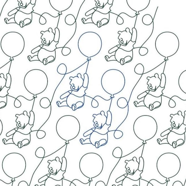 Winnie with Balloon Longarm and Embroidery Pantograph