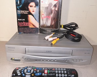 Magnavox CMWV405 Video Cassette Recorder VCR Tested w/ Remote