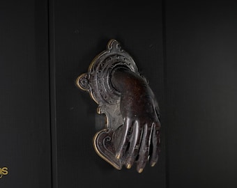 Unique Hand Door Knocker, Unique Solid Brass Door Decor, Halloween Gift, Home Decor, Holiday Gift, Home Interior, Holiday Gift
