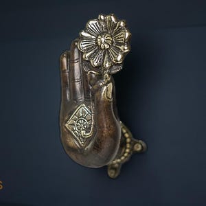 Luxury Pair Gold Hand, Halloween Gift, Vintage Hook, Wall Hook, Mudra Hand Pose hook, Unique Wall Hook, Decor, Holiday Gift, Halloween Decor