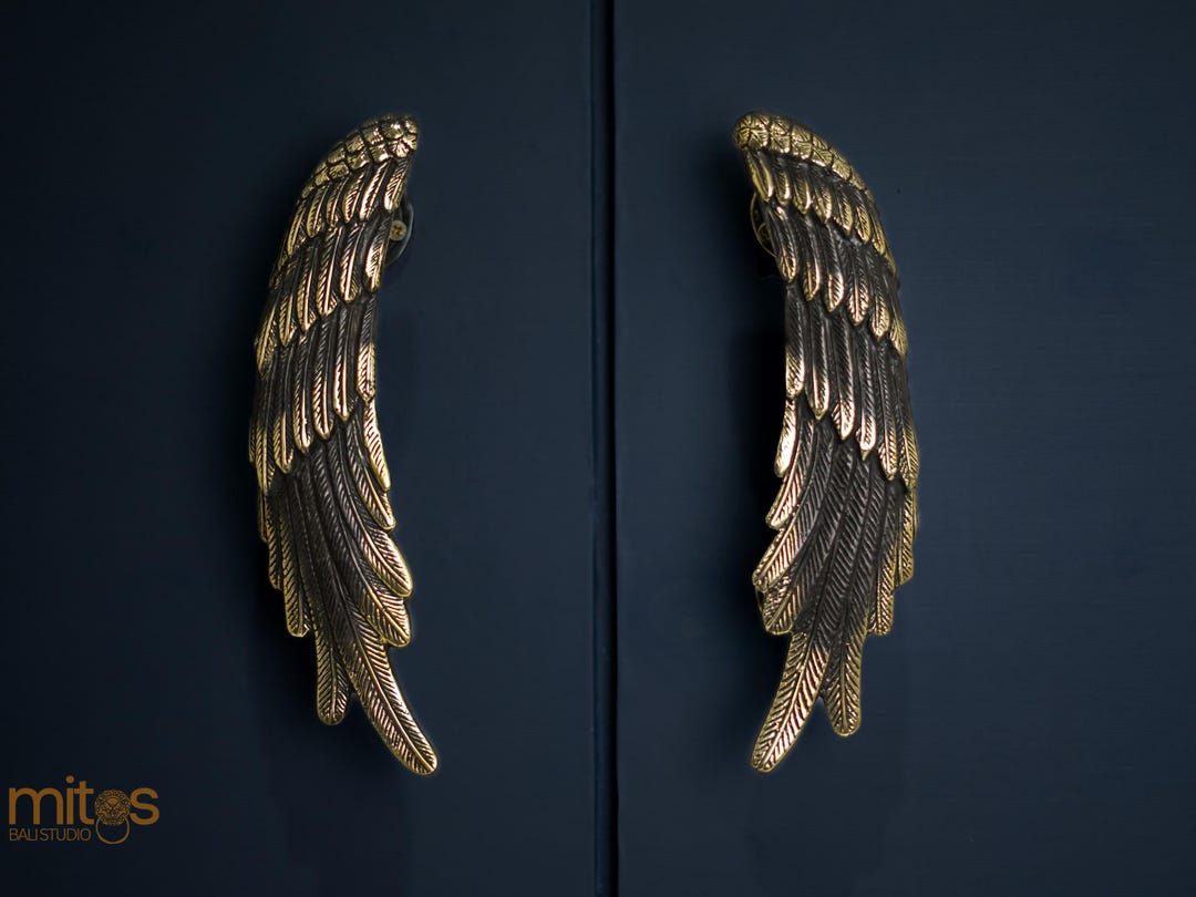 Unique Door Handle of Angel Wings, Summer Gift, Vintage Door Decoration ...