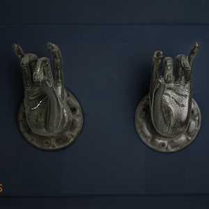 Unique Pair Hand Hook, Halloween Gift, Holiday Decor, Gift Idea, Wall Hook, Akash Mudra Hand, Gifts for him, gifts for her, Holiday Gift