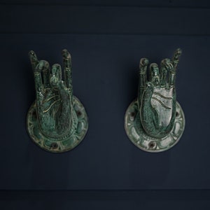 Large Unique Pair Hand , Halloween Gift, Holiday Decor, Gift Idea, Wall Hook, Akash Mudra Hand, Gifts for him, gifts for her, Holiday Gift