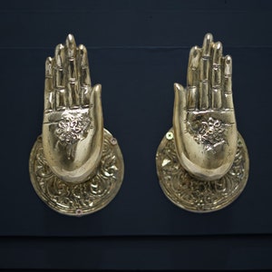 Luxury Pair Gold Hand, Halloween Gift, Vintage Hook, Wall Hook, Mudra Hand Pose hook, Unique Wall Hook, Home Decor, Holiday Gift