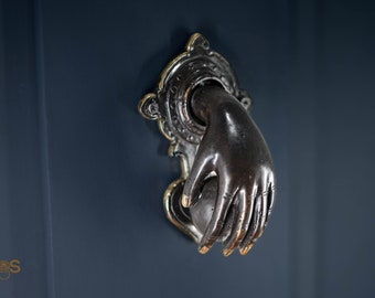 Unique Hand Door Knocker, Unique Golden Solid Brass Door Decor, Valentine's Gift Idea, Home Decor, Holiday Decor, Gifts Idea