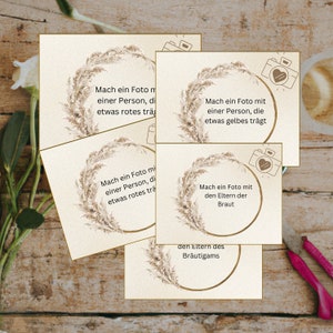 Tasks for wedding guests | Last minute game idea for parties for immediate download | Photo challenge | Photo tasks | digital file